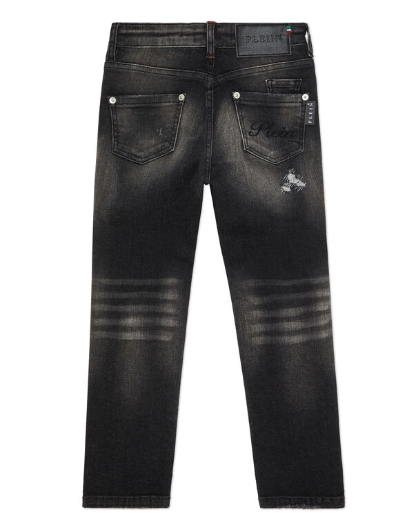 Denim Super Straight Cut Trousers Riot Black