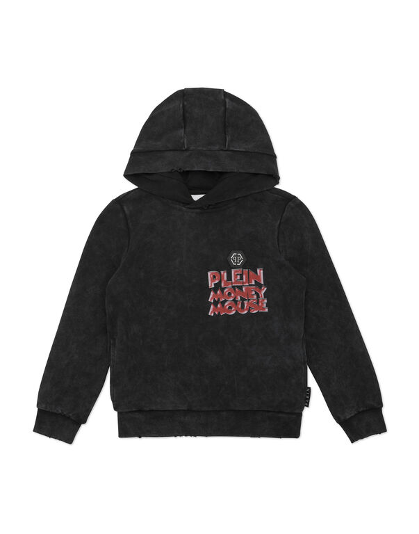 Hoodie Sweatshirt LS Money Mouse black