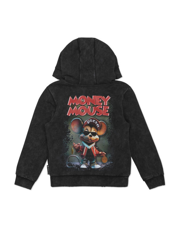 Hoodie Sweatshirt LS Money Mouse black