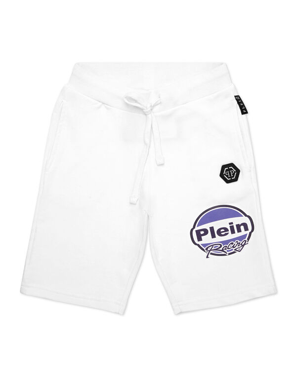 Baggy Fit Shorts Racing Club white