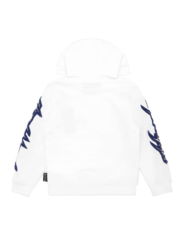 Hoodie Sweatshirt LS Racing Club white