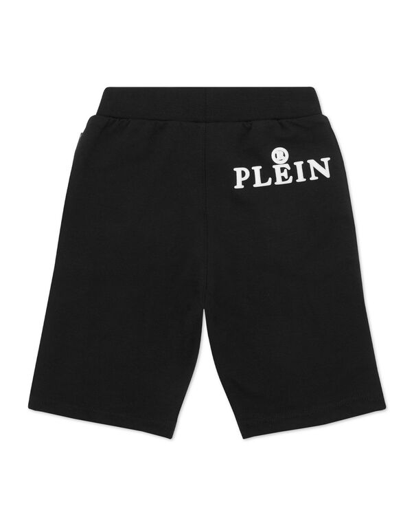 Baggy Fit Shorts Iconic Plein black / green