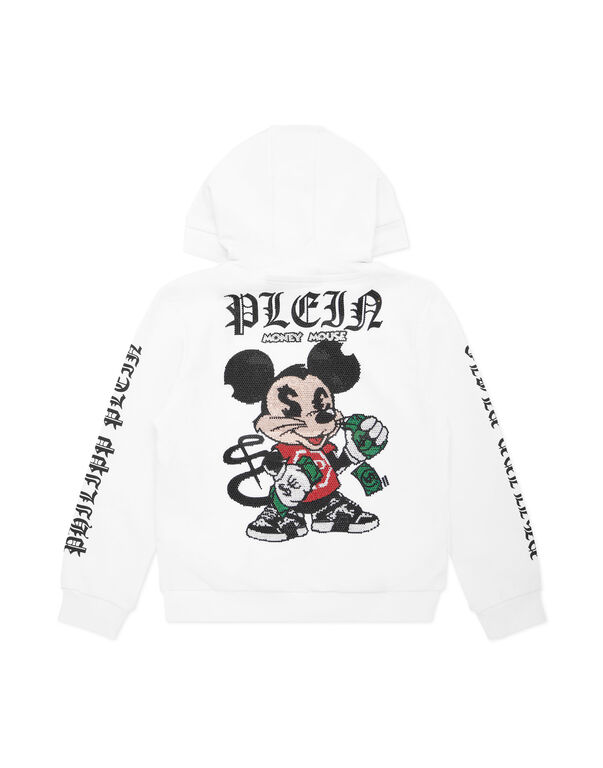 Hoodie Sweatshirt LS Money Mouse white