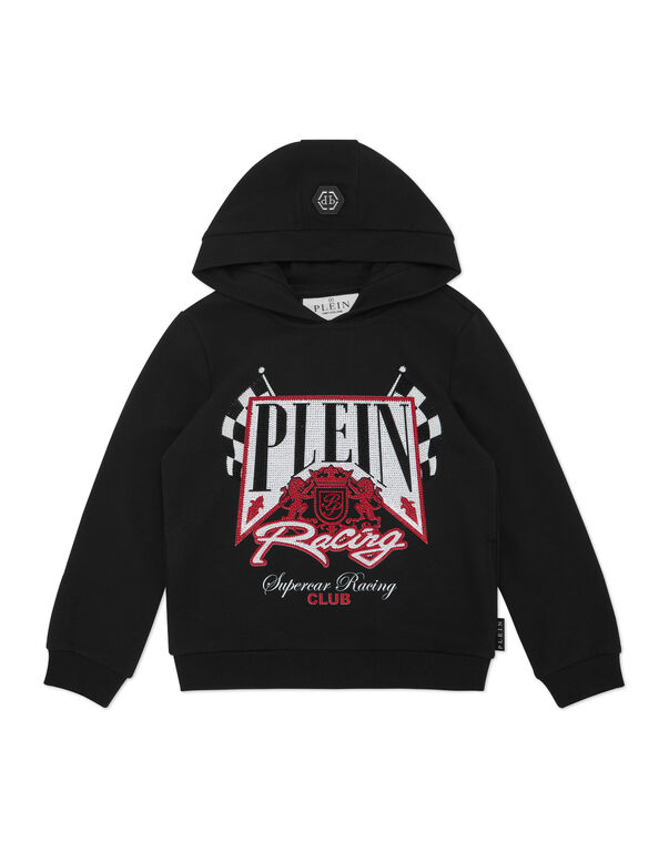 Hoodie Sweatshirt LS Racing Club black / red