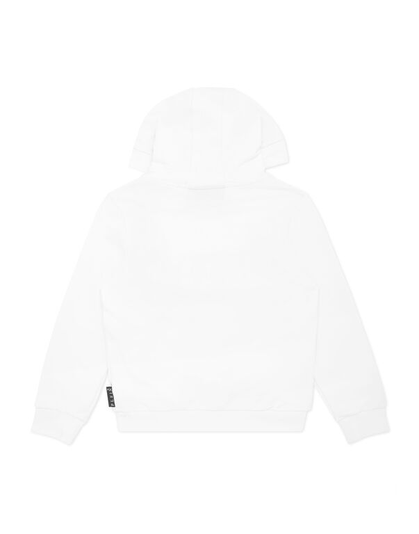 Hoodie Sweatshirt LS Racing Club white