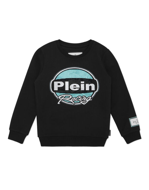 Sweatshirt Round Neck LS Strass Racing Club black