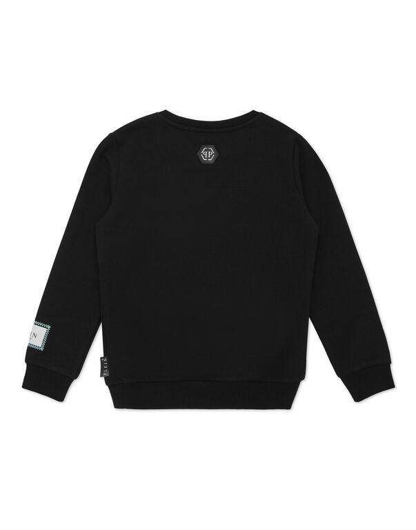 Sweatshirt Round Neck LS Strass Racing Club black