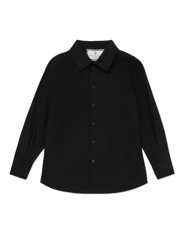 Shirt Sugar Daddy Cut LS Strass Skull&Bones black