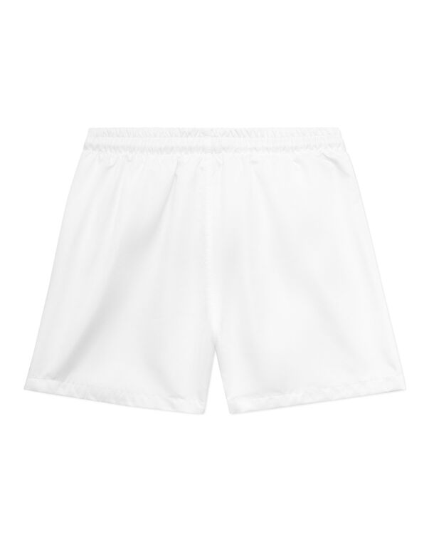 Swim Shorts Patches white