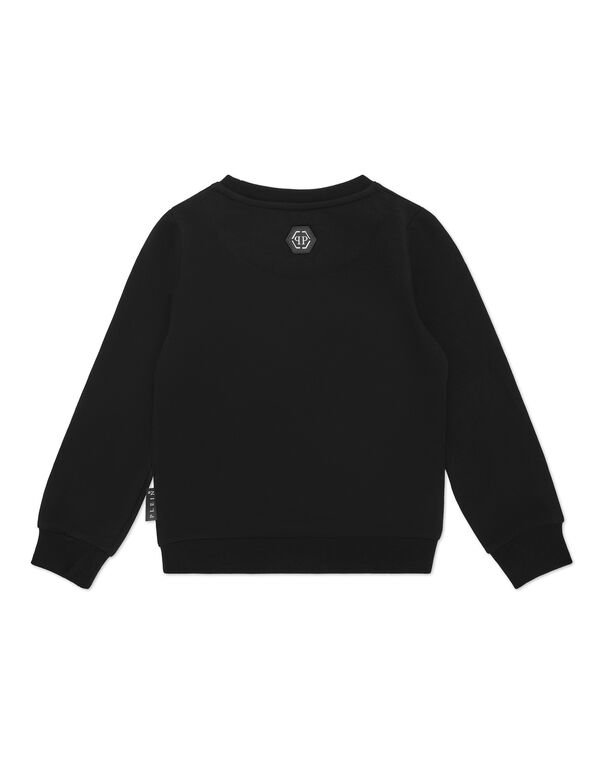 Sweatshirt Round Neck LS Smile black
