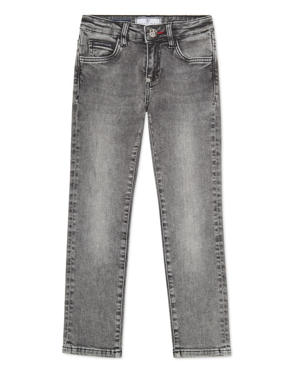 Denim Regular Fit Trousers GREY SMOKE