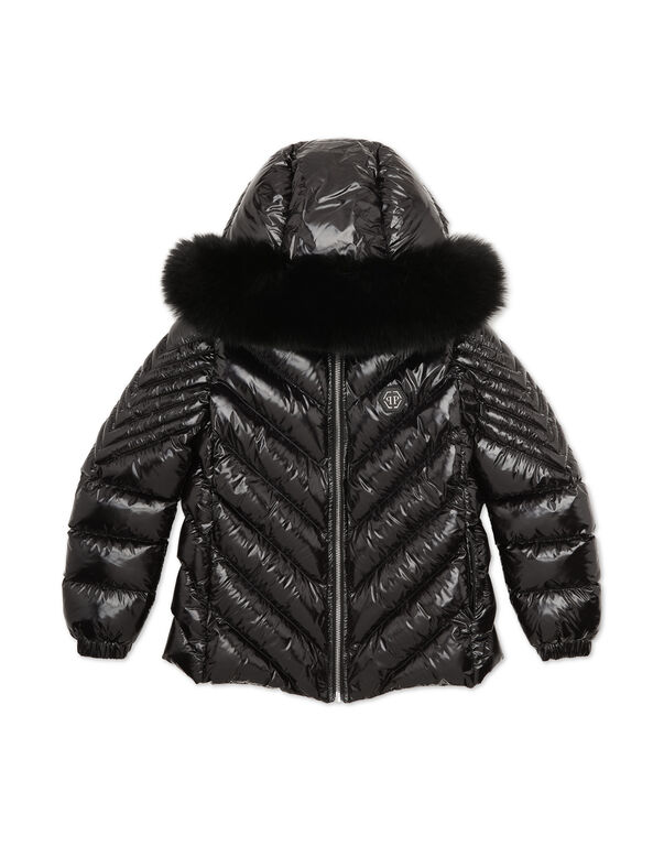 Puffer Fox Puffer Jacket Monogram black