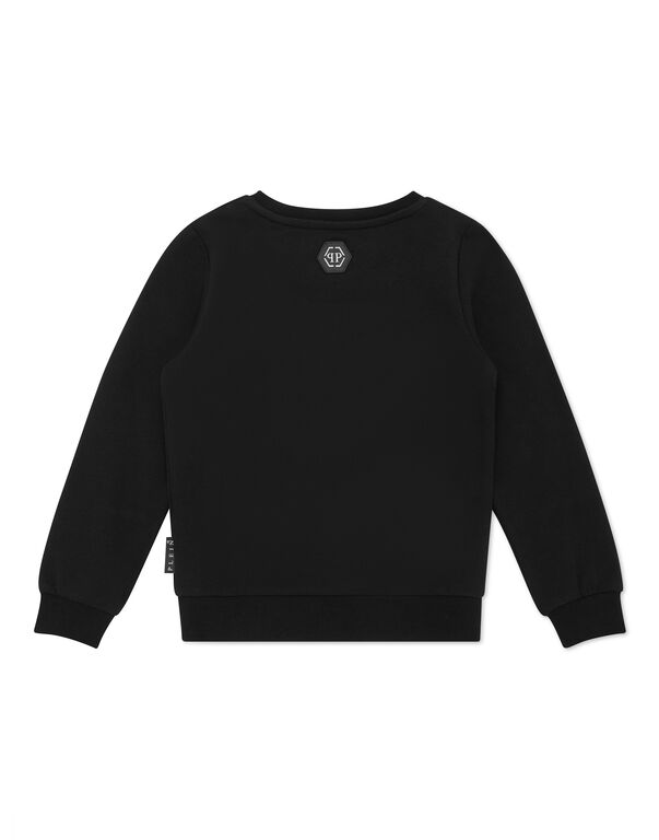 Sweatshirt Round Neck LS Teddy Bear black