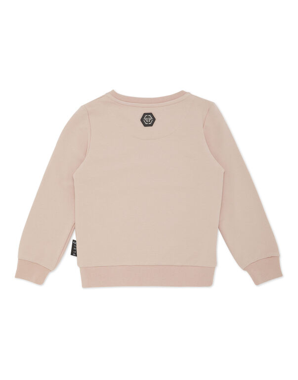 Sweatshirt Round Neck LS Teddy Bear nude pink