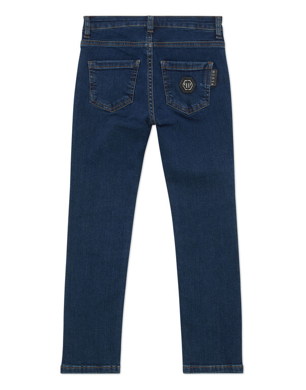 Denim Regular Fit Trousers DEEP SEA BLUE