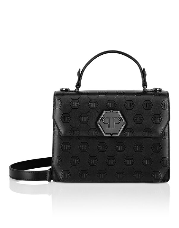 Small Handle Bag Superheroine MONOGRAM black / black