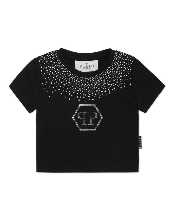 Cropped T-shirt Strass Round Neck SS Hexagon black 1 3668-cropped-t-shirt-strass-round-neck-ss-hexagon-black-1.jpg