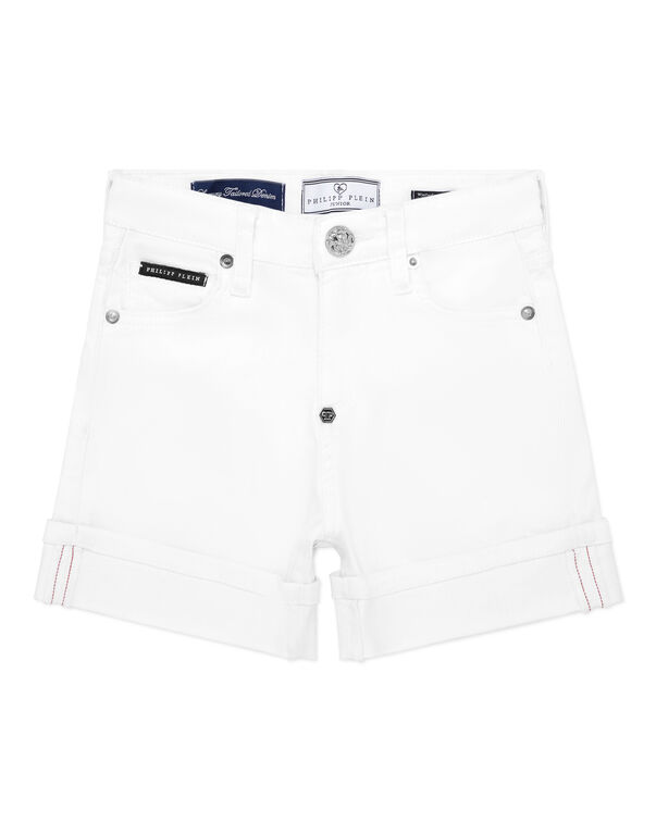 Cuff Denim Shorts Summer Snow