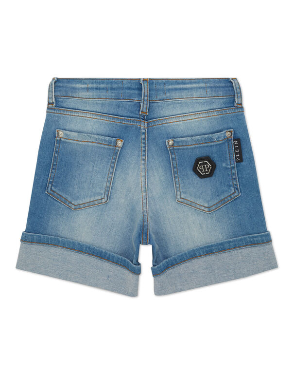 Cuff Denim Shorts Cote D' Azure