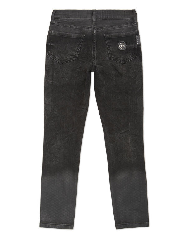 Denim Strass Jeggins Black Marble