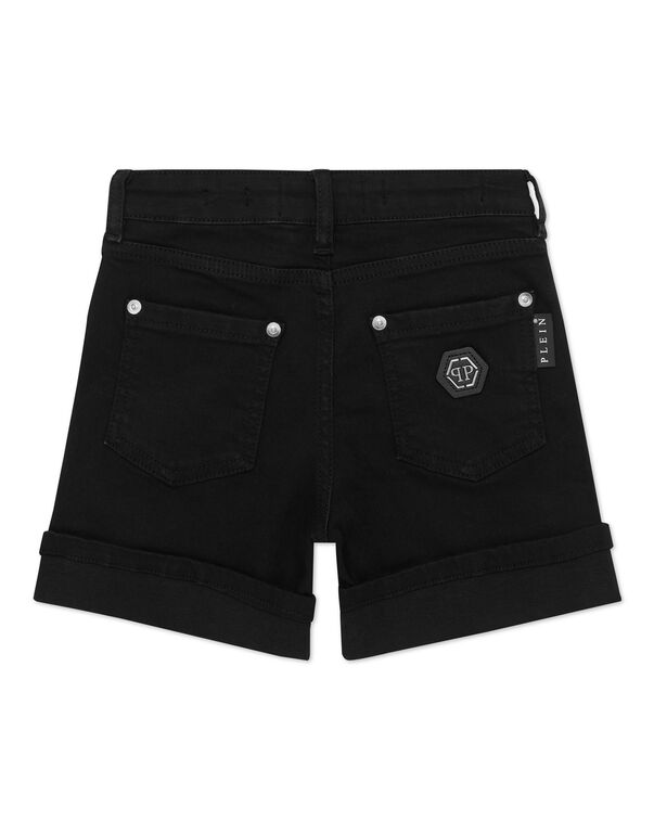 Cuff Denim Shorts Summer Night