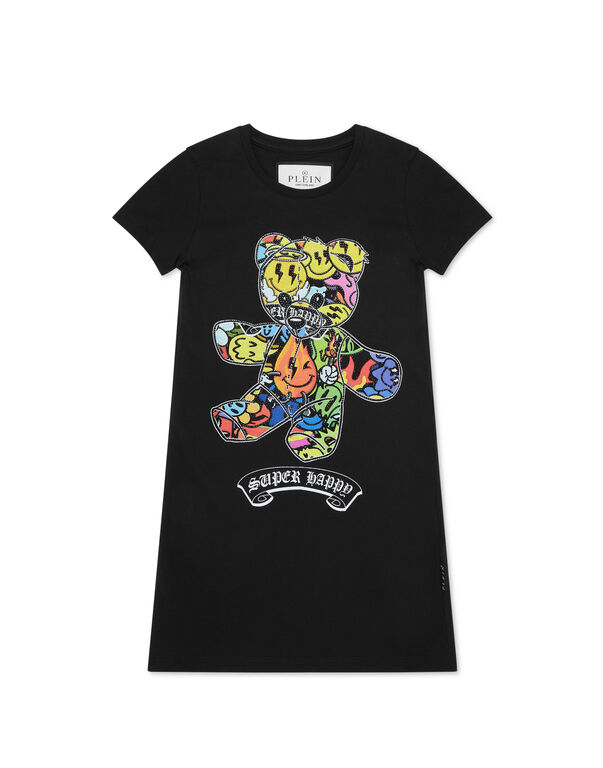 T-shirt Short Dresses Teddy Smile black