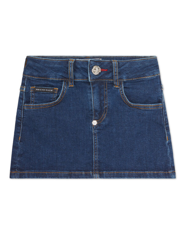 Denim Mini Skirt DEEP SEA BLUE