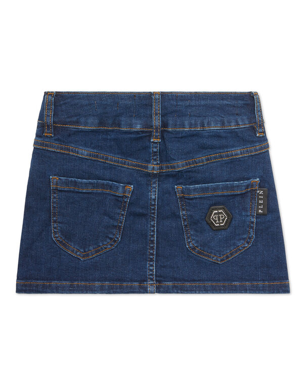Denim Mini Skirt DEEP SEA BLUE