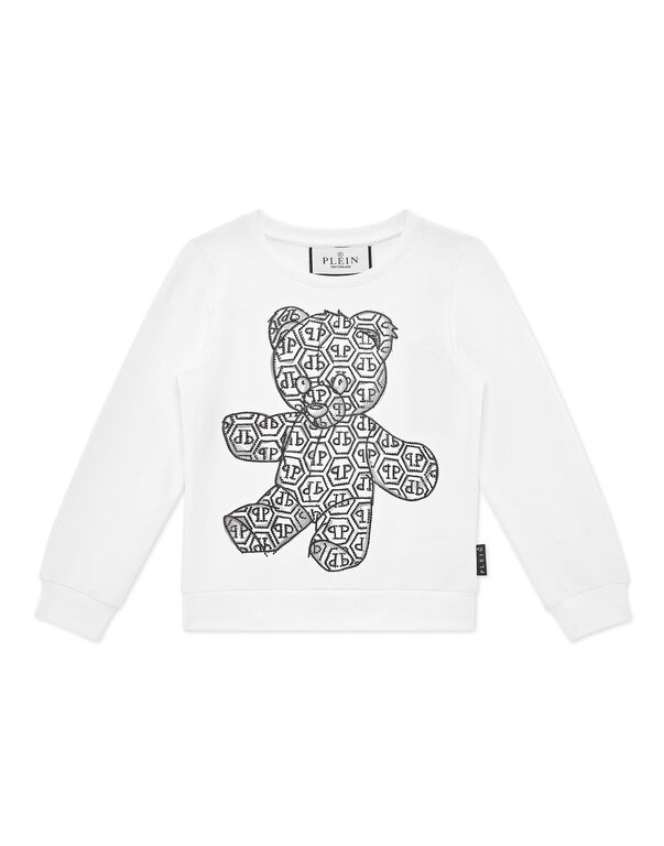 Sweatshirt LS Teddy Bear white