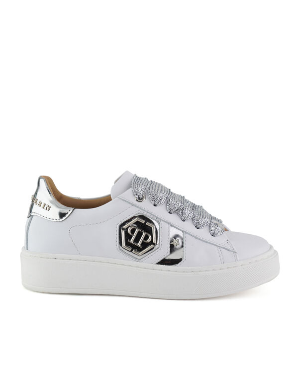 Lo-Top Sneakers Hexagon white/silver