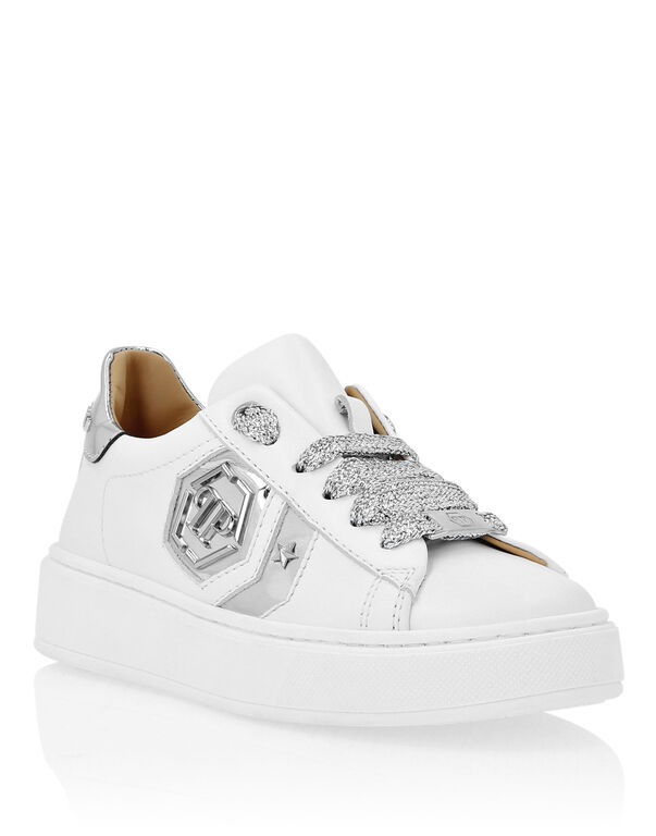Lo-Top Sneakers Hexagon white/silver