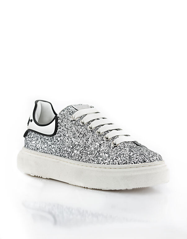 SNEAKERS BIG BANG GLITTER BOX SOLE LACE Silver