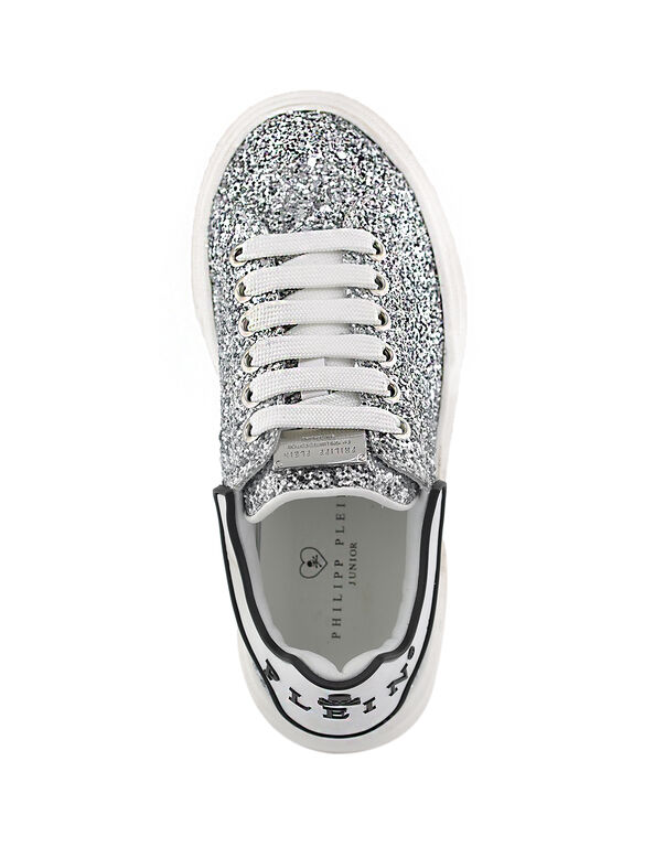 SNEAKERS BIG BANG GLITTER BOX SOLE LACE Silver