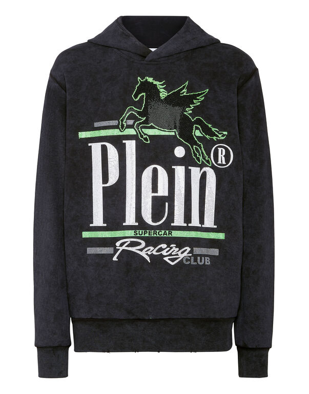 Hoodie Sweatshirt LS Racing Club black/turquoise