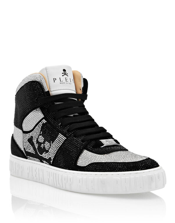 HI-TOP SNEAKERS NOTORIOUS CRYSTAL SKULL with Crystals black / crystal