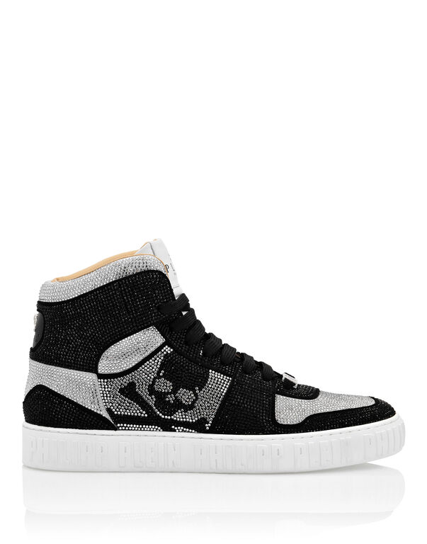 HI-TOP SNEAKERS NOTORIOUS CRYSTAL SKULL with Crystals black / crystal