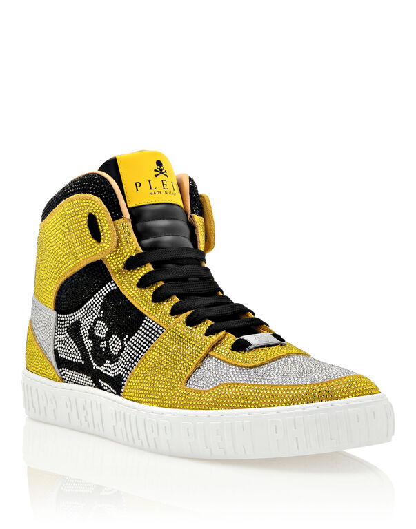 NOTORIOUSHI-TOP with Crystals crystal+yellow