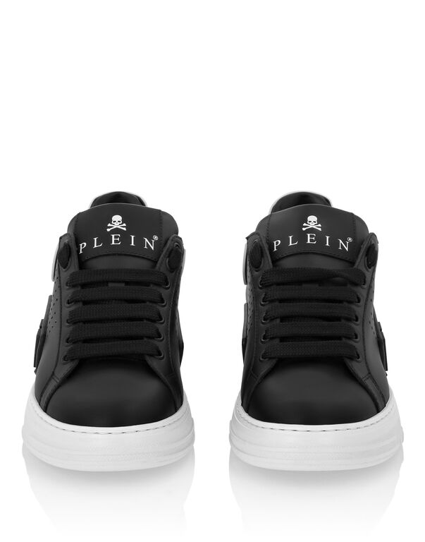Nappa Leather Sneakers Low Top Hexagon black