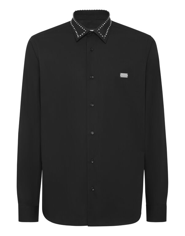 Shirt Sugar Daddy Cut LS Studs black