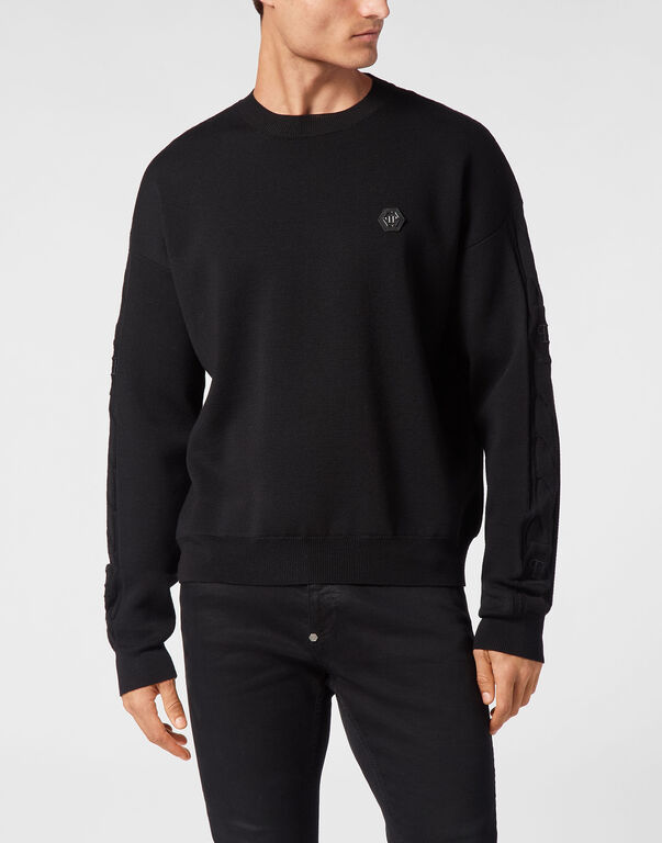 Pullover Round Neck Long-Sleeve black
