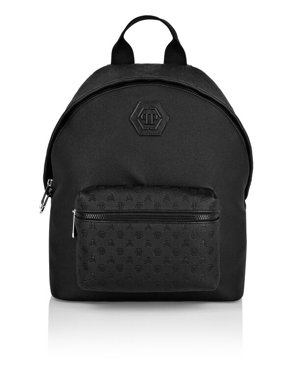 Backpack Saffiano Leather Monogram black