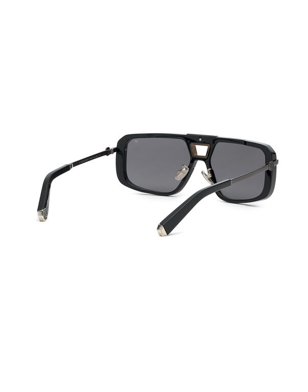 Sunglasses Rectangular Plein Legacy + NFT black / gold
