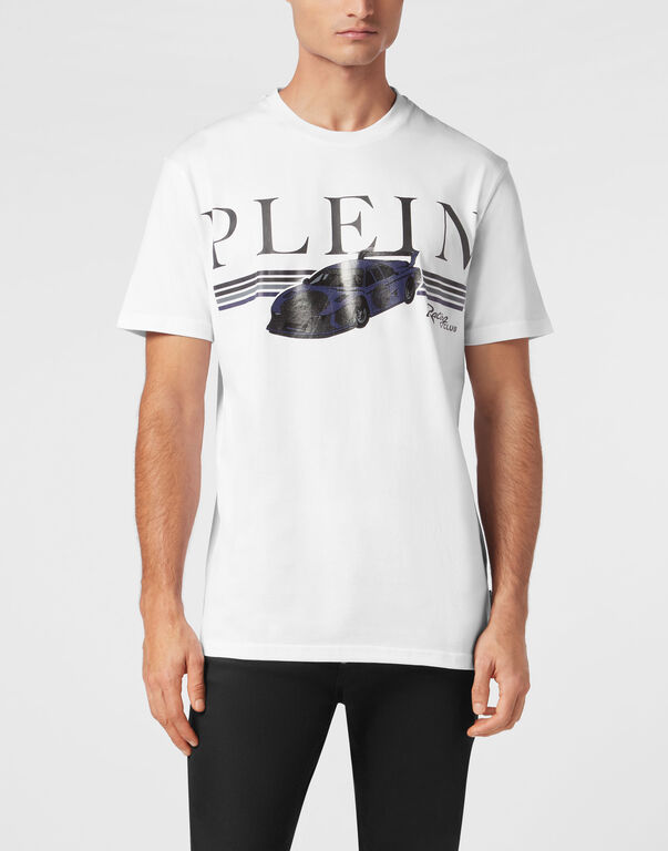 Jersey T-shirt Round Neck SS Cars Racing white
