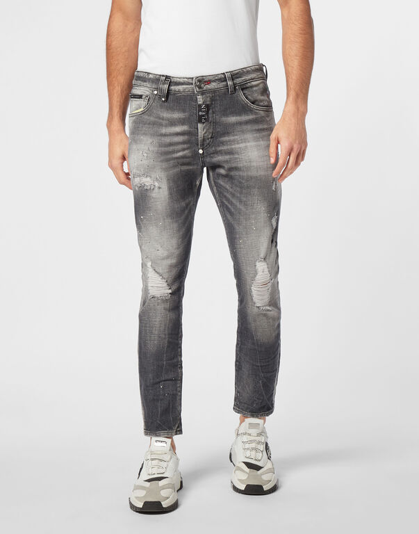 Denim Skinny Fit Trousers Fog Grey
