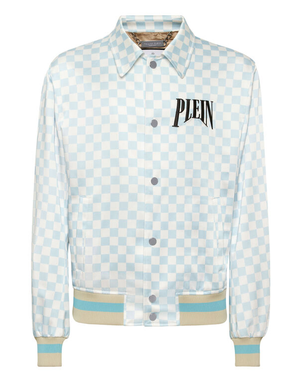 Satin Coster Jacket Supercars Checkered multicolor