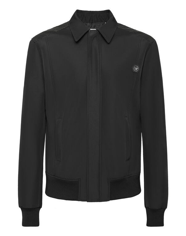 Bomber Jacket Elaphe Inserts black