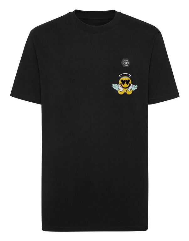 JerseyT-shirt Round Neck SS Smile black