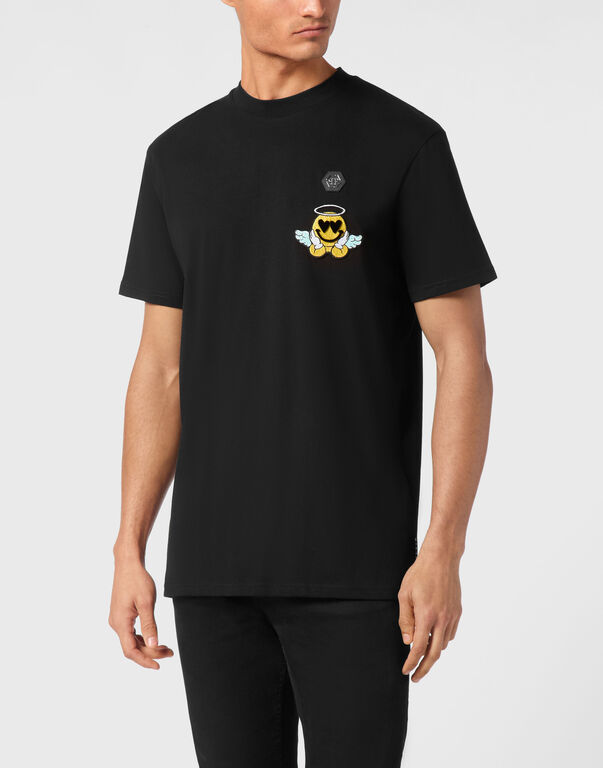 JerseyT-shirt Round Neck SS Smile black
