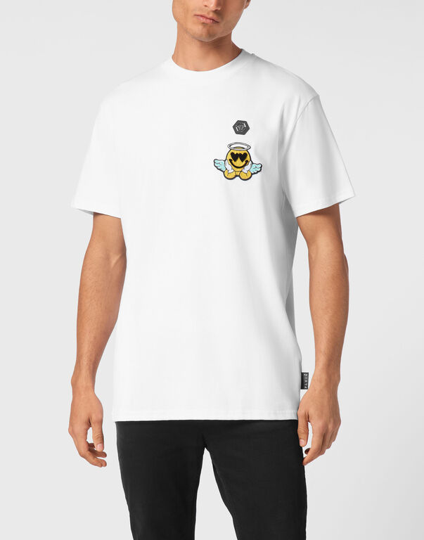 JerseyT-shirt Round Neck SS Smile white