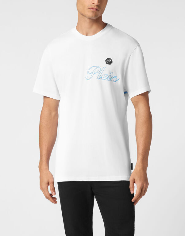 Jersey T-shirt Round Neck SS white/middle blue